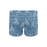Hand drawn sailboat pattern Men's Swimming Trunks