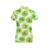 Watercolor kiwi pattern Women's All Over Print Polo Shirt