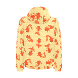 Goldfish Pattern Print Design 02 Men's Padded Hooded Jacket