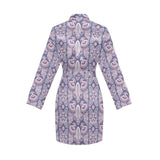 Indian Batik Style pattern Women's Long Sleeve Belted Night Robe