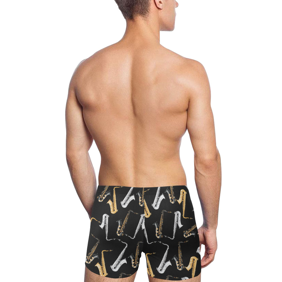 saxophone design pattern Men's Swimming Trunks