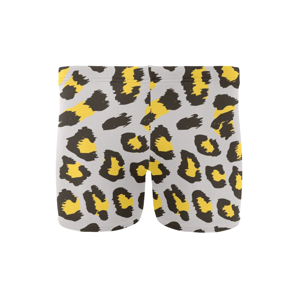Gray Leopard print pattern Men's Swimming Trunks