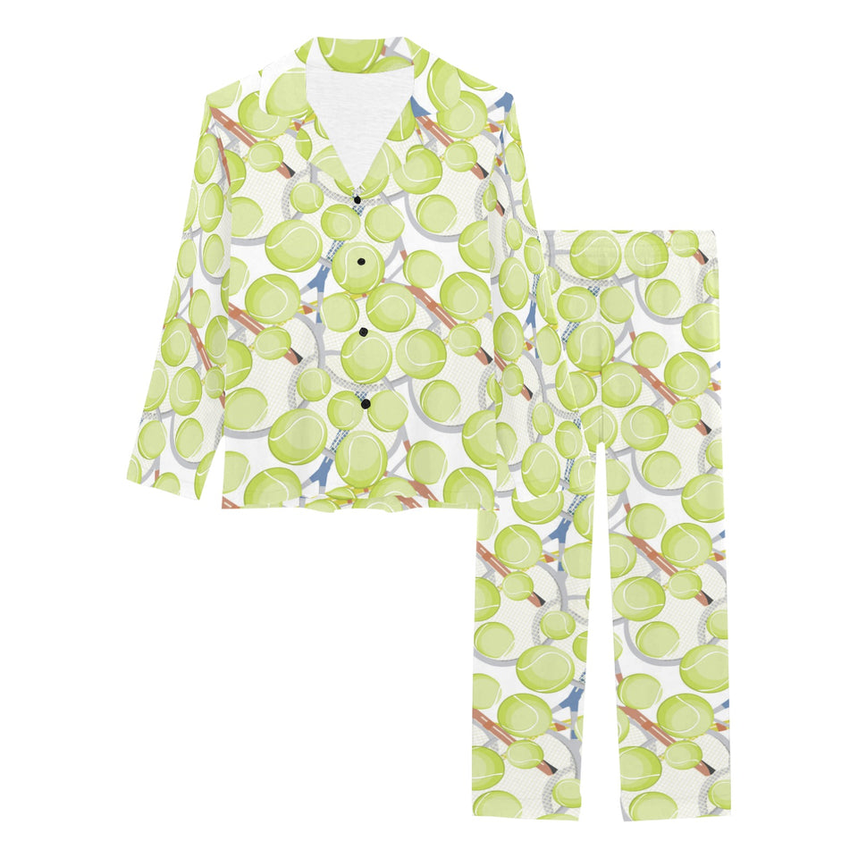 Tennis Pattern Print Design 01 Women's Long Pajama Set