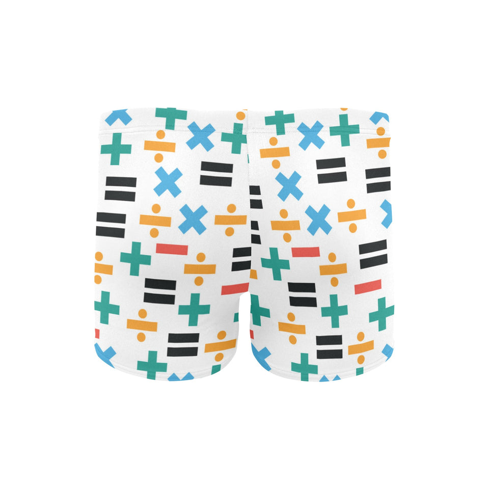 Math Pattern Print Design 05 Men's Swimming Trunks