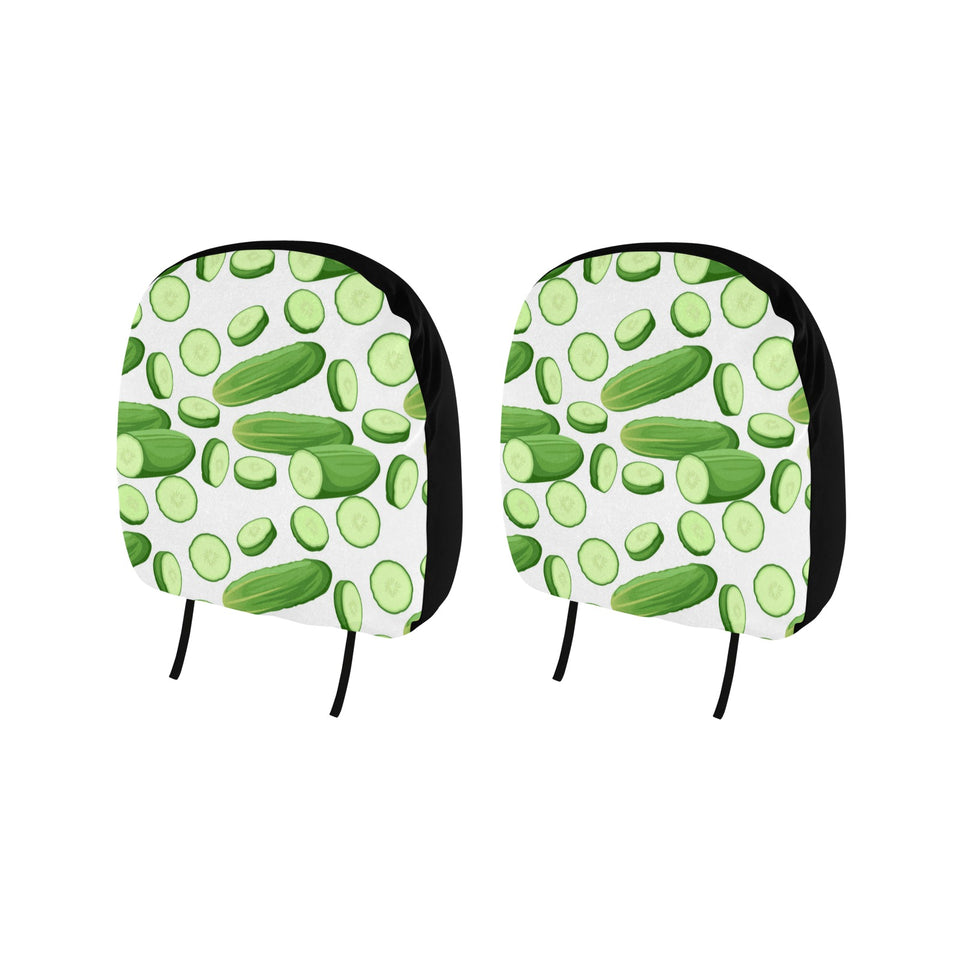 cucumber whole slices pattern Car Headrest Cover