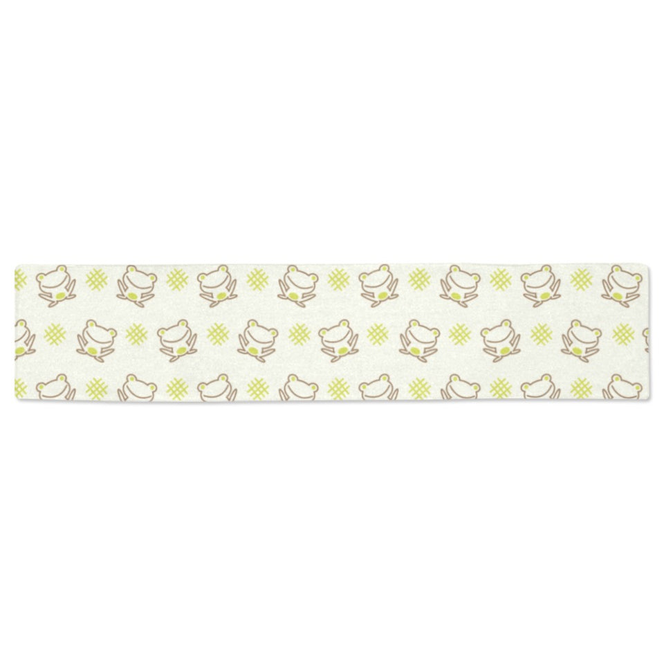 Cute cartoon frog baby pattern Table Runner