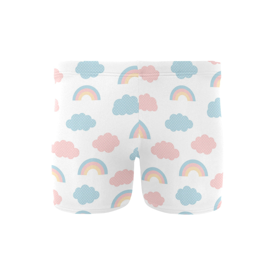 Cute rainbow clound pattern Men's Swimming Trunks