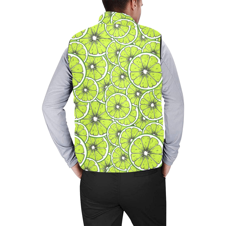 Slices of Lime design pattern Men's Padded Vest