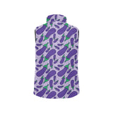 Eggplant Pattern Print Design 03 Men's Padded Vest