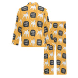 Bull Terrier Pattern Print Design 03 Men's Long Pajama Set