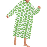Hop pattern background Blanket Robe with Sleeves