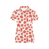 Canada Pattern Print Design 02 Women's All Over Print Polo Shirt