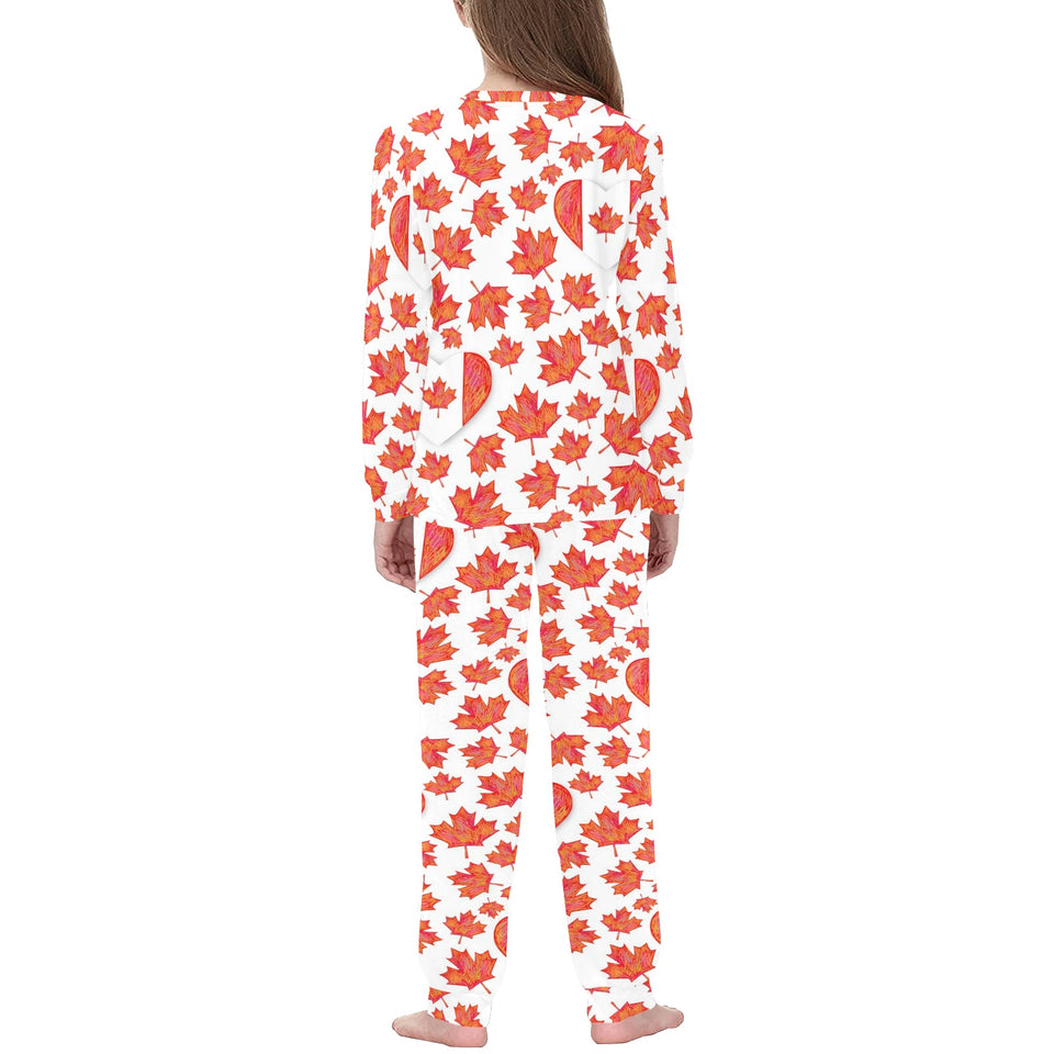 Canada Pattern Print Design 02 Kids' Boys' Girls' All Over Print Pajama Set
