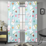 Cute snowman snowflake pattern Gauze Curtain