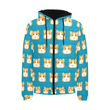 Guinea Pig Pattern Print Design 03 Men's Padded Hooded Jacket