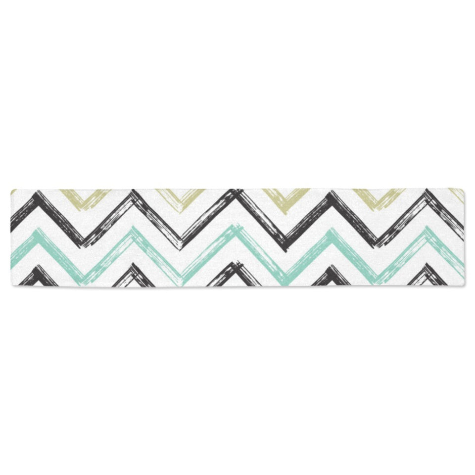 zigzag chevron paint pattern Table Runner