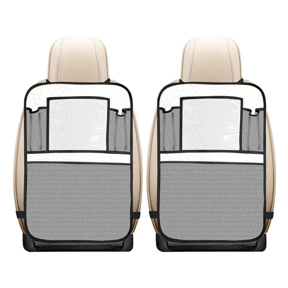 arabic white pattern Car Seat Back Organizer