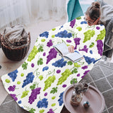 Grape pattern Blanket Robe with Sleeves