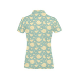 Tea pots Pattern Print Design 02 Women's All Over Print Polo Shirt