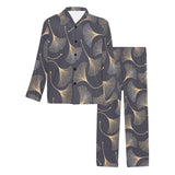 Gold ginkgo leaves Men's Long Pajama Set