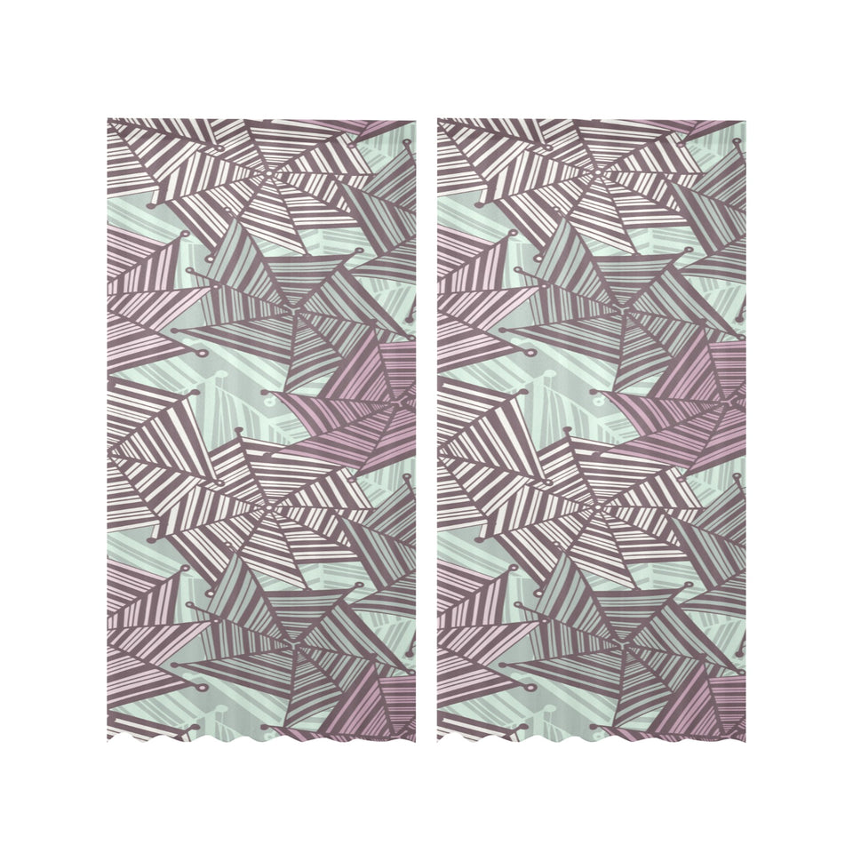 Spider web cobweb design color pattern Gauze Curtain
