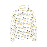 Silhouettes of goat and tree pattern Kids' Boys' Girls' Padded Hooded Jacket
