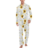 beautiful sunflowers pattern Men's Long Pajama Set