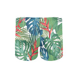 heliconia palm and monstera leaves pattern Men's Swimming Trunks