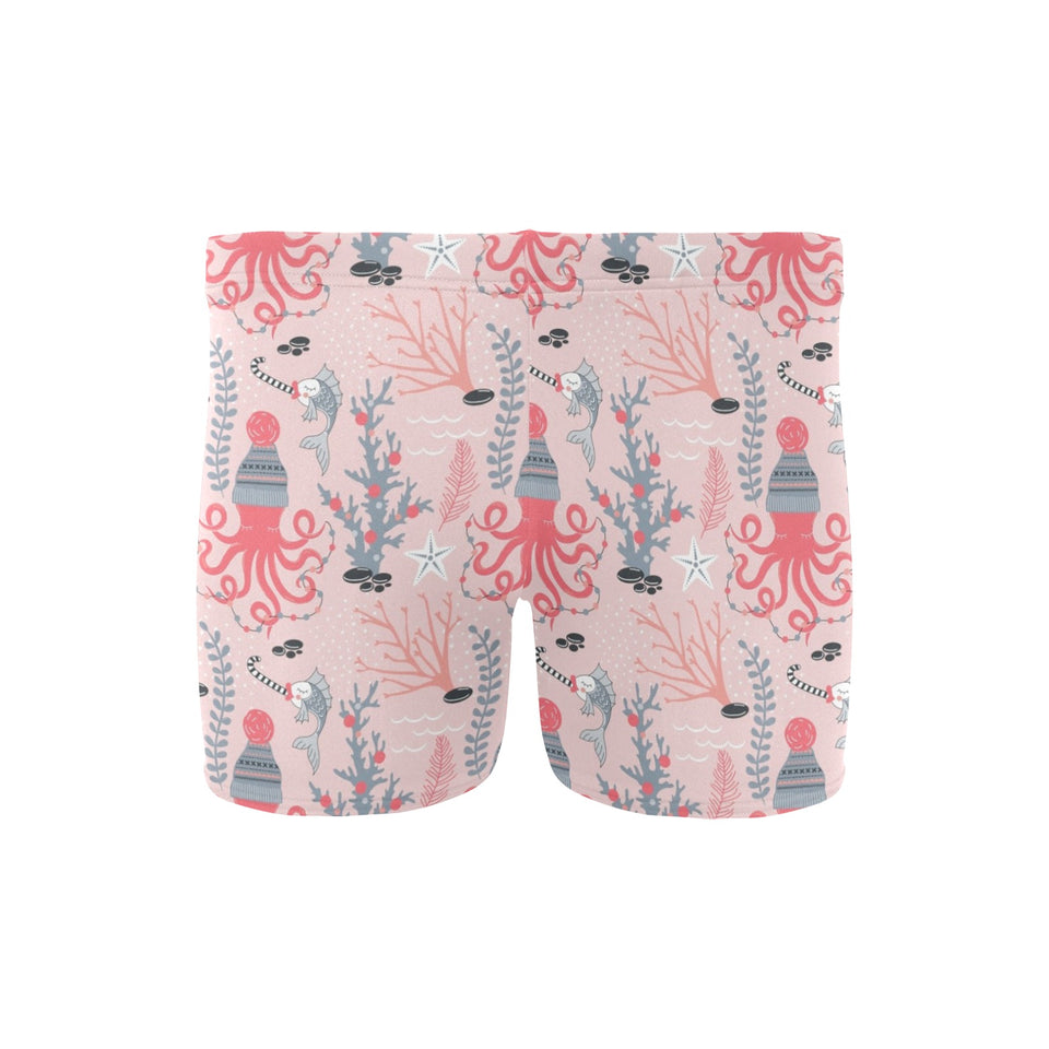 Octopus winter hat garland Fish candy Seaweed Cora Men's Swimming Trunks