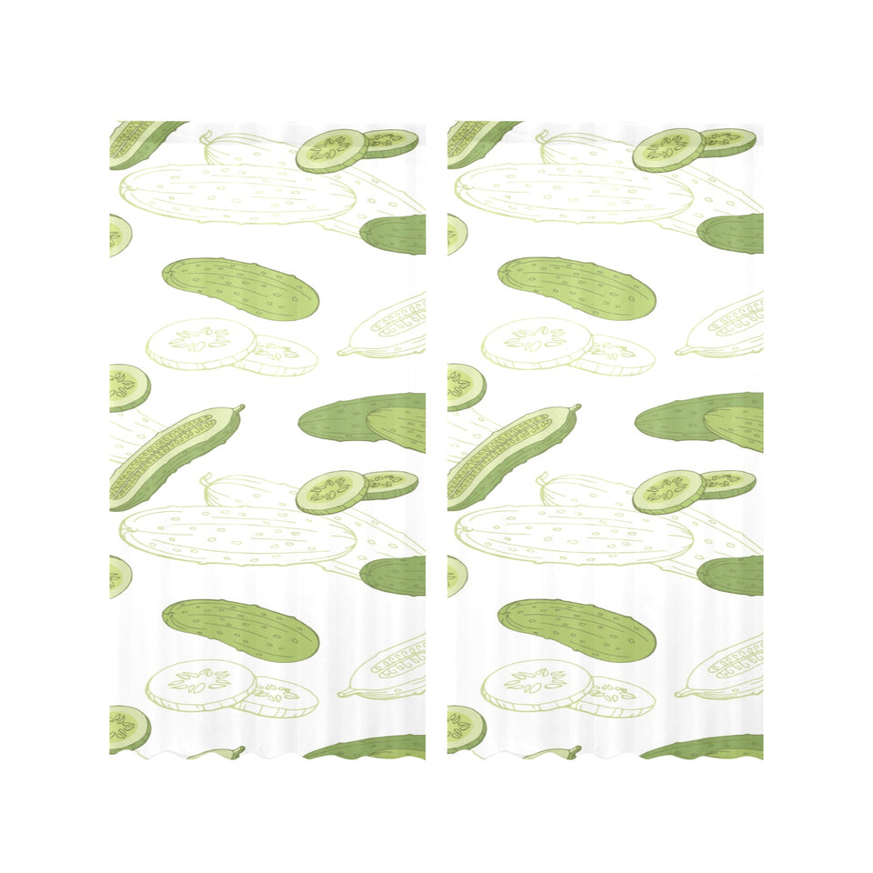 Cucumber sketch pattern Gauze Curtain