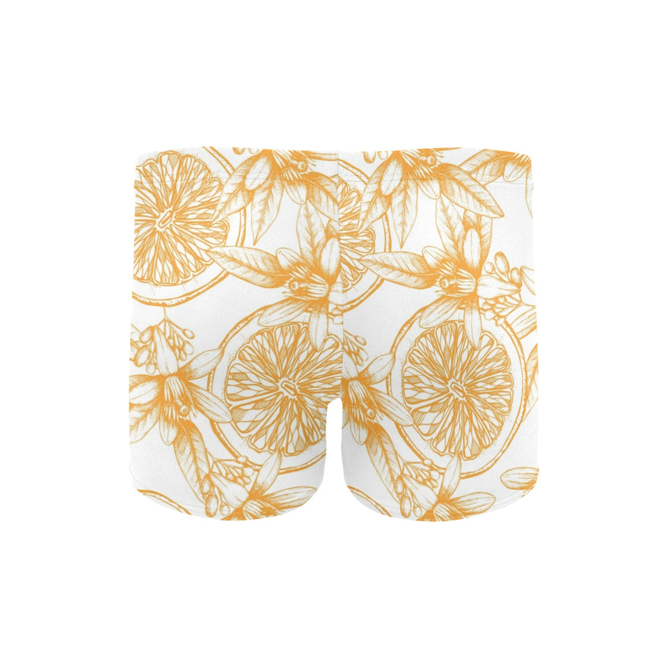 hand drawn orange fruit pattern Men's Swimming Trunks
