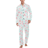 Clock time pattern blackground Men's Long Pajama Set