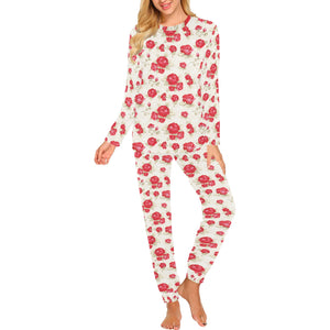Rose Pattern Print Design 01 Women's All Over Print Pajama Set