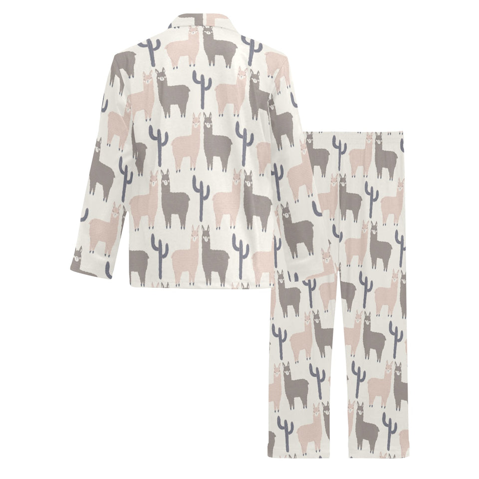 Llama Alpaca pattern Men's Long Pajama Set