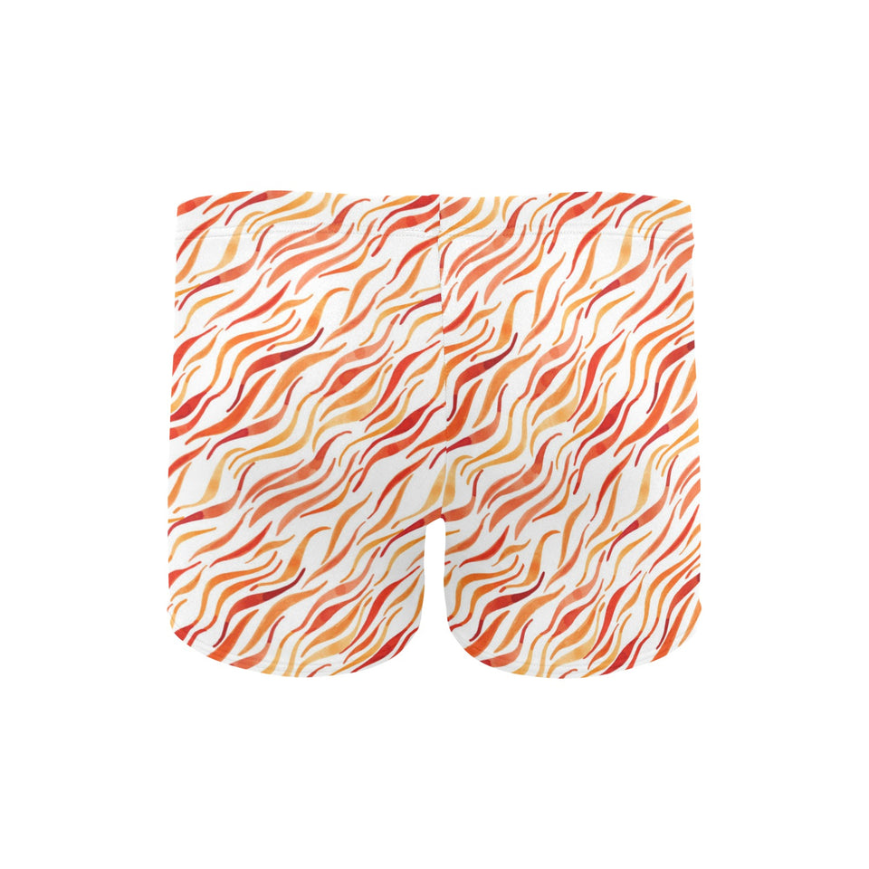 Fire flame watercolor pattern Men's Swimming Trunks
