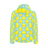 Duck Pattern Print Design 03 Men's Padded Hooded Jacket