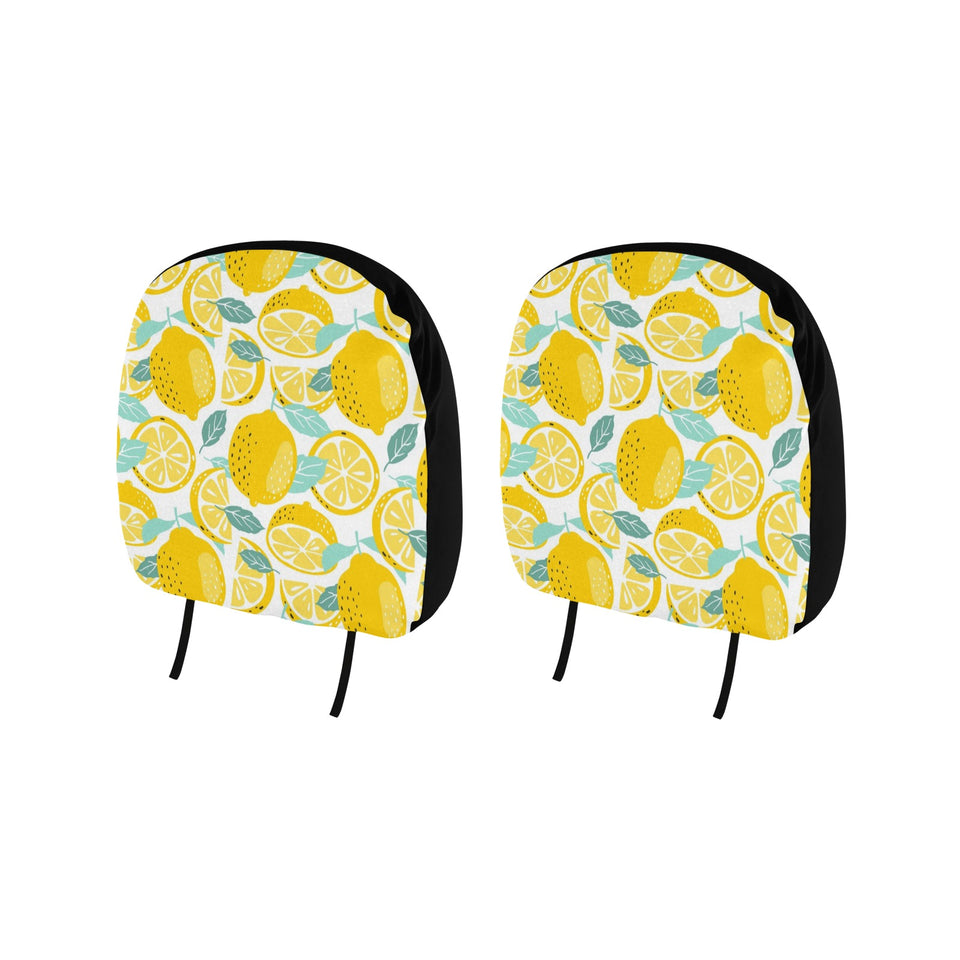 lemon design pattern Car Headrest Cover