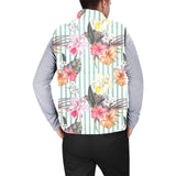 Colorful orchid flower pattern Men's Padded Vest