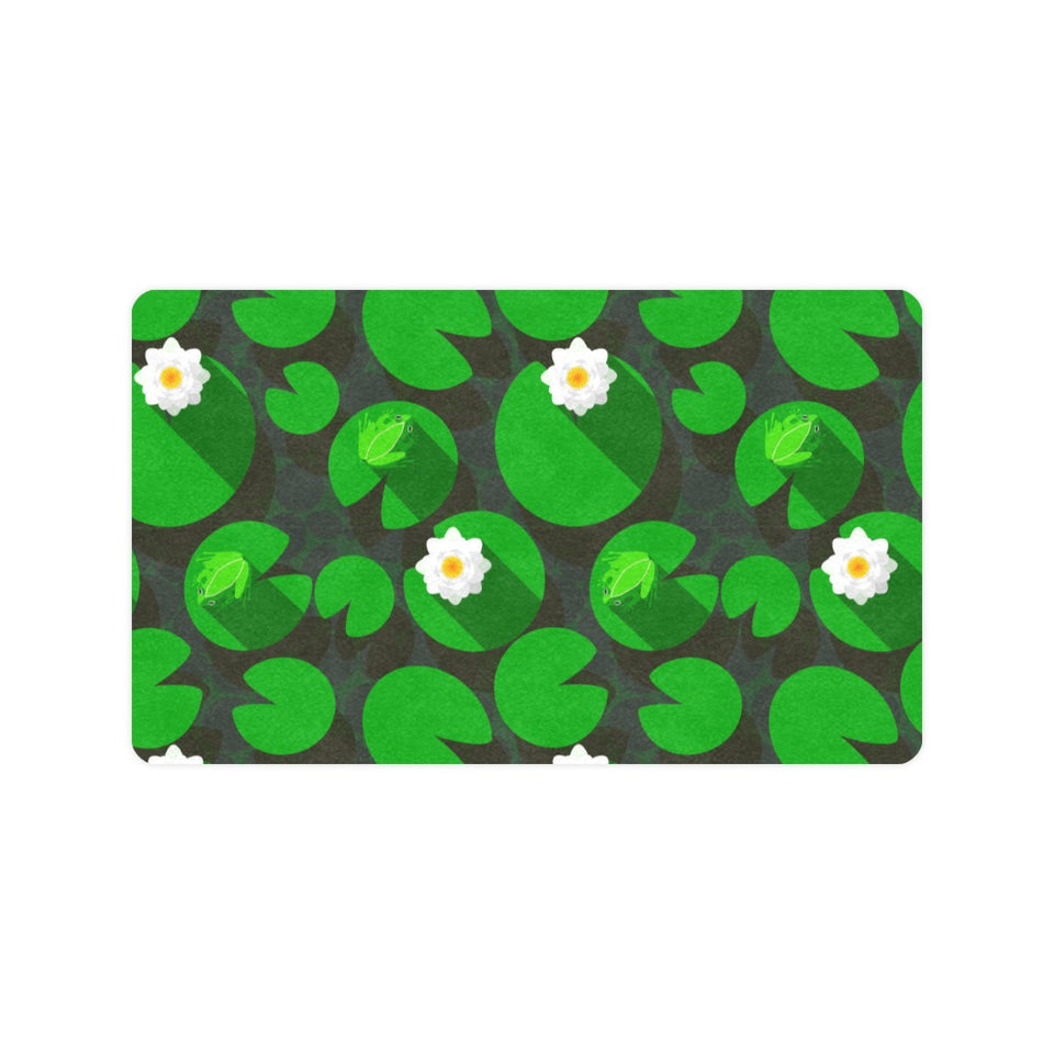 Frog waterlily pattern Doormat