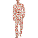 Canada Pattern Print Design 01 Men's Long Pajama Set