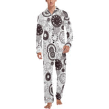 Classic vintage clock pattern Men's Long Pajama Set