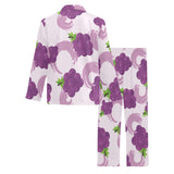 Cute Grape pattern Men's Long Pajama Set