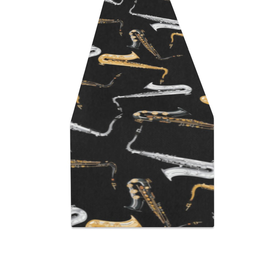 saxophone design pattern Table Runner