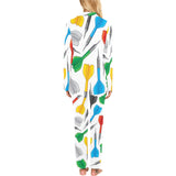Darts Pattern Print Design 03 Women's Long Pajama Set