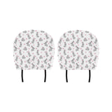 Watercolor cute rabbit pattern Car Headrest Cover