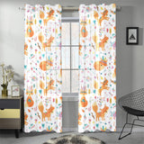 cute tribal fox pattern Gauze Curtain
