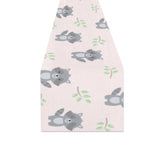 cute raccoons leaves pattern Table Runner