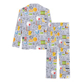 Math Pattern Print Design 04 Women's Long Pajama Set