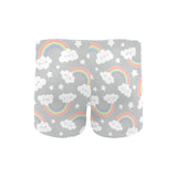 Cute rainbow clound star pattern Men's Swimming Trunks