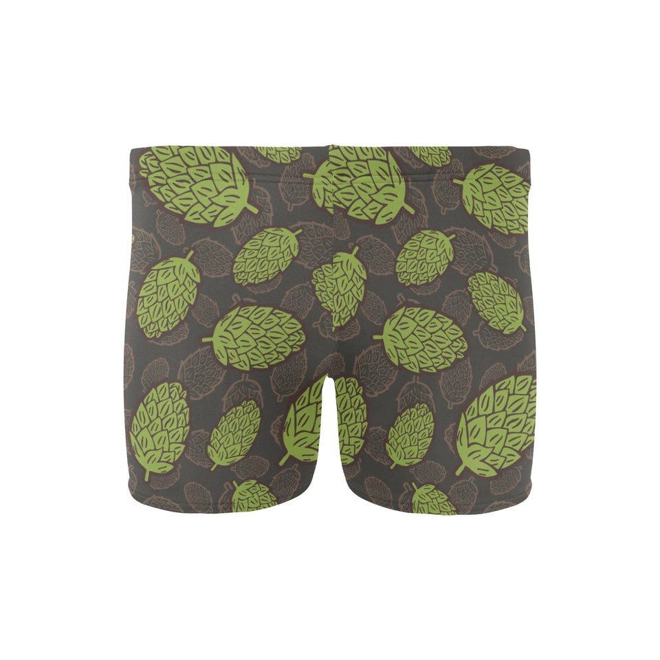 Hop pattern black background Men's Swimming Trunks